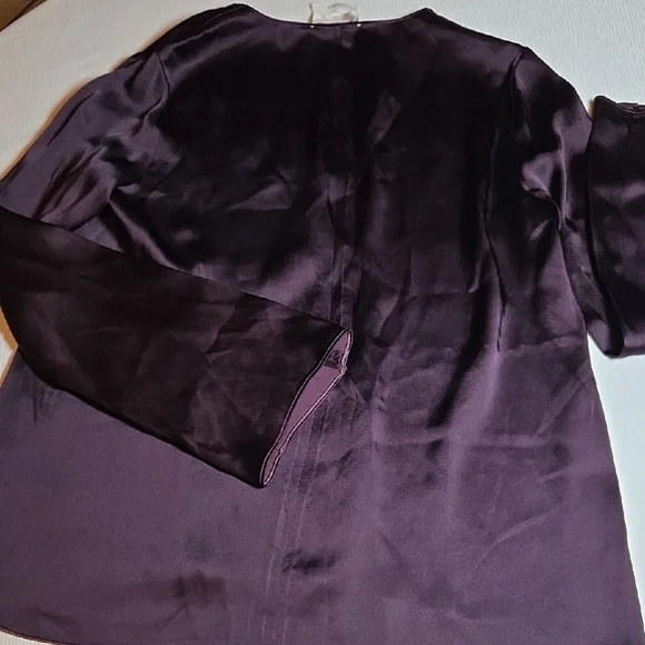giada_forte Italy Inverno 2016Chic Satin Women's Purple Blouse.sz M. - Picture 6 of 9
